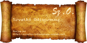 Szvatkó Odisszeusz névjegykártya